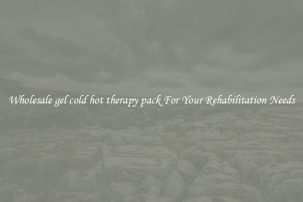 Wholesale gel cold hot therapy pack For Your Rehabilitation Needs