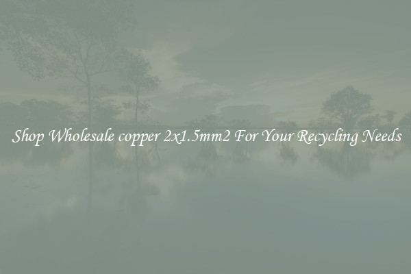 Shop Wholesale copper 2x1.5mm2 For Your Recycling Needs