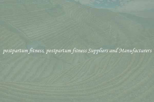 postpartum fitness, postpartum fitness Suppliers and Manufacturers