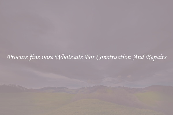 Procure fine nose Wholesale For Construction And Repairs