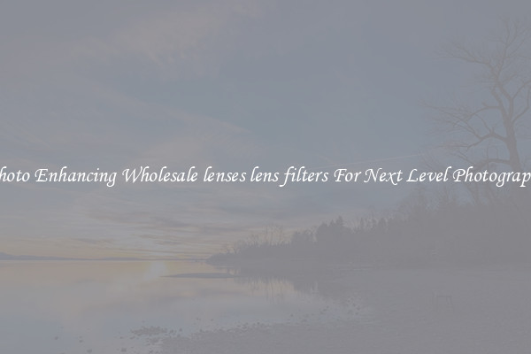Photo Enhancing Wholesale lenses lens filters For Next Level Photography