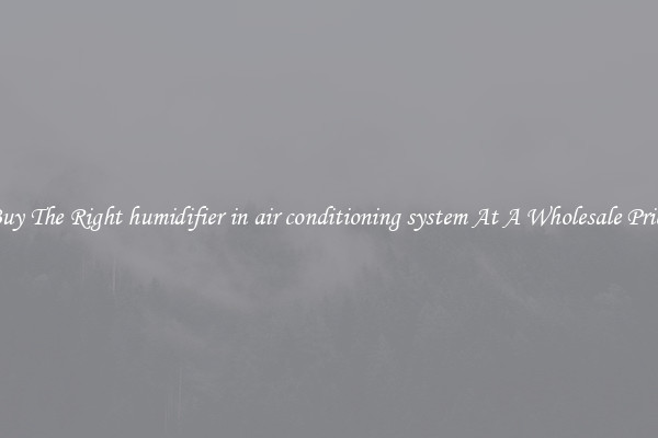 Buy The Right humidifier in air conditioning system At A Wholesale Price