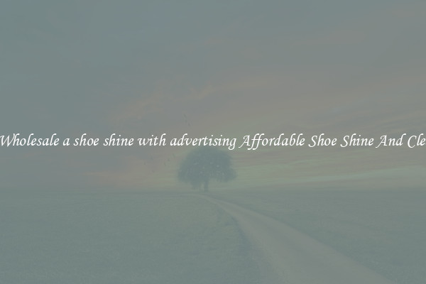Buy Wholesale a shoe shine with advertising Affordable Shoe Shine And Cleaning