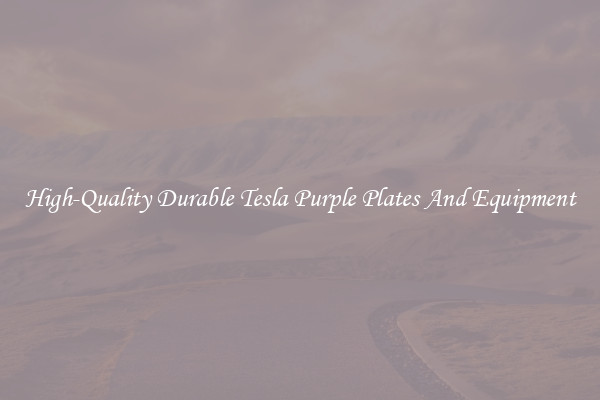 High-Quality Durable Tesla Purple Plates And Equipment
