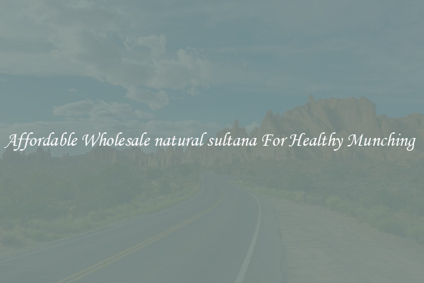 Affordable Wholesale natural sultana For Healthy Munching 