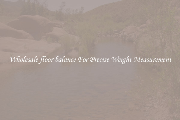 Wholesale floor balance For Precise Weight Measurement