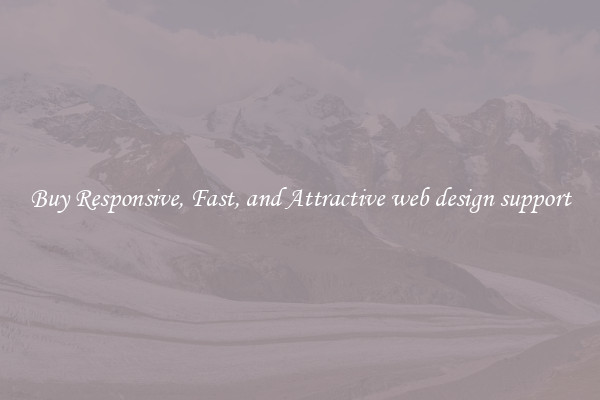 Buy Responsive, Fast, and Attractive web design support