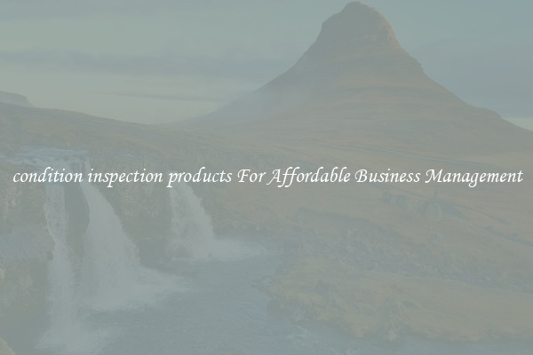 condition inspection products For Affordable Business Management