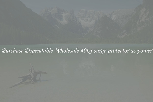 Purchase Dependable Wholesale 40ka surge protector ac power